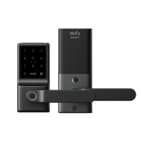قفل باب ذكي انكر يوفي C33 بمقبض وبصمة إصبع وواي فاي مدمج - أسود | Anker Eufy Smart Lock C33 Fingerprint Wi-Fi Lever Door Lock - Black