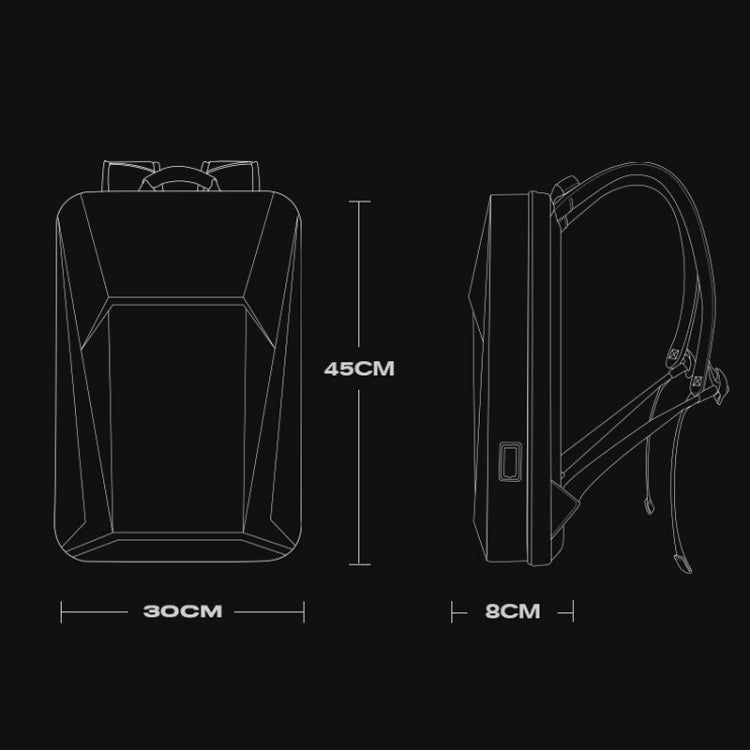 Çenteya Piştê ya Laptopê ya Kompakt a Bange Hard Shell bi Qulfa TSA - Reş