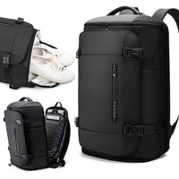 حقيبة ظهر بانجي للسفر بسعة كبيرة - اسود | BANGE Travel Backpack – Black