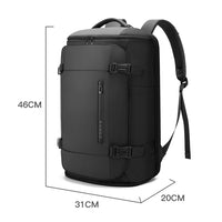 حقيبة ظهر بانجي للسفر بسعة كبيرة - اسود | BANGE Travel Backpack – Black