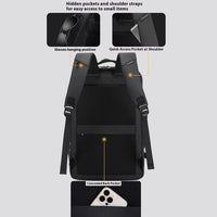 حقيبة ظهر بانجي للسفر بسعة كبيرة - اسود | BANGE Travel Backpack – Black