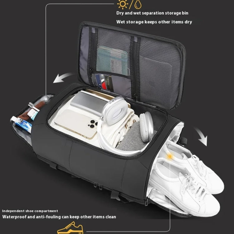 حقيبة ظهر بانجي للسفر بسعة كبيرة - اسود | BANGE Travel Backpack – Black