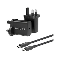شاحن جداري فيلبس 45 واط USB-C مع تقنية GaN - Philips 45W GaN Wall Charger USB-C