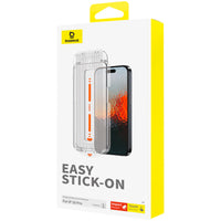Baseus Sapphire Series Full Coverage HD Tempered Glass Screen Protector for Ip 16 Pro - واقي شاشة بيسوس سافاير زجاج مقسى كامل التغطية