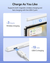 Baseus Smooth Writing 2 Series Dual Charging Stylus Active Wireless Version, Moon - قلم باسيوس سموث رايتنج 2 بشحن مزدوج لاسلكي نشط، لون القمر