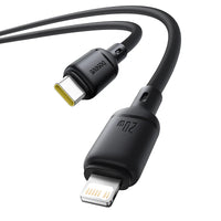 كابل Baseus Silky C إلى Lightning 20W 1م أسود - Baseus Silky Cable C to iP 20W 1m Black