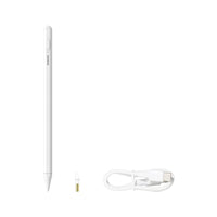 Baseus Smooth Writing Stylus Lite with LED Indicators, Moon White - قلم بيسوس الذكي للكتابة الناعمة مع مؤشرات LED، أبيض قمري