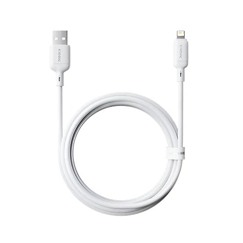 كابل بيسوس سيلكي USB إلى آيفون 2.4A 2 متر أبيض | Baseus Silky Cable USB to iPhone 2.4A 2m White