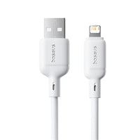 كابل بيسوس سيلكي USB إلى آيفون 2.4A 2 متر أبيض | Baseus Silky Cable USB to iPhone 2.4A 2m White