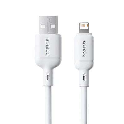 كابل بيسوس سيلكي USB إلى آيفون 2.4A 2 متر أبيض | Baseus Silky Cable USB to iPhone 2.4A 2m White