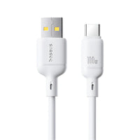 Baseus Silky Cable USB to Type-C 100W 1m White | كابل بيسوس سيلكي يو اس بي تايب سي 100 واط 1 متر أبيض