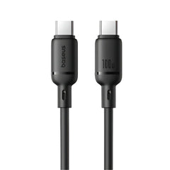 Baseus Silky Cable USB to Type-C 100W 1m Black | كيبل بيسوس سيلكي USB-C 100 واط 1 متر أسود