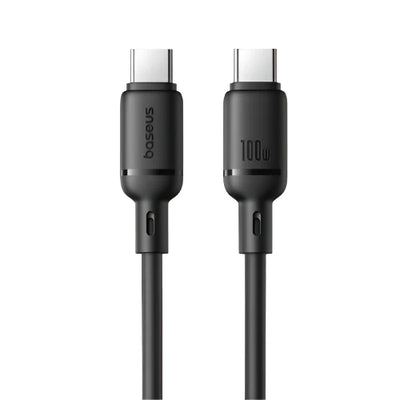 Baseus Silky Cable USB to Type-C 100W 1m Black | كيبل بيسوس سيلكي USB-C 100 واط 1 متر أسود