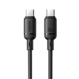 Baseus Silky Cable Type-C to Type-C 100W 1m Black | كيبل بيسوس سيلكي C-C 100 واط 1 متر أسود
