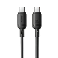 Baseus Silky Cable Type-C to Type-C 100W 1m Black | كيبل بيسوس سيلكي C-C 100 واط 1 متر أسود