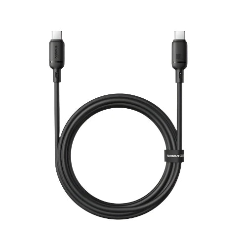 Baseus Silky Cable C→iP 20W 2m Black | كابل بيسوس سيلكي شحن سريع 20 واط 2 متر أسود