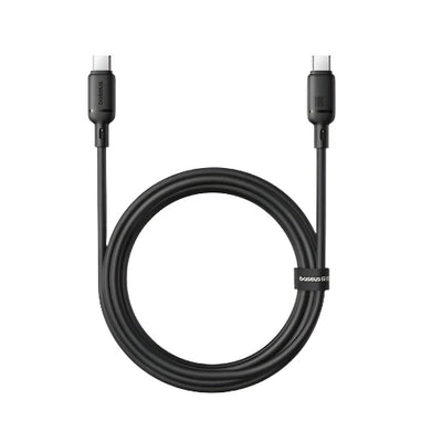 Baseus Silky Cable C→iP 20W 2m Black | كابل بيسوس سيلكي شحن سريع 20 واط 2 متر أسود