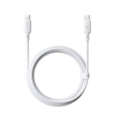 Baseus Silky Cable USB→C 100W 2m White | كابل بيسوس سيلكي USB-C 100 واط 2 متر أبيض