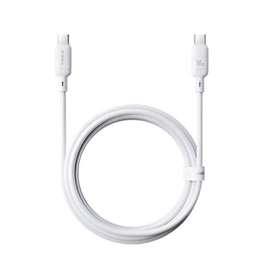 Baseus Silky Cable USB→C 100W 2m White | كابل بيسوس سيلكي USB-C 100 واط 2 متر أبيض