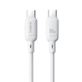 Baseus Silky Cable Type-C to Type-C 100W 1m White | كابل بيسوس سيلكي تايب سي 100 واط 1 متر أبيض
