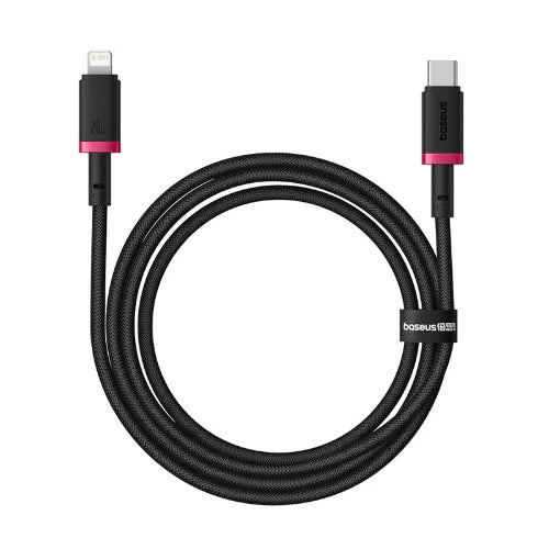 Baseus Dura Cable Type-C to Lightning 20W 1m Red+Black | كابل بيسوس ديورا تايب سي لايتننج 20 واط 1 متر أحمر وأسود
