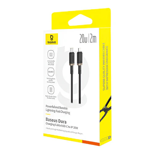 Baseus Dura Cable USB-C 60W 2m Gold+Black - كابل بيسوس دورا