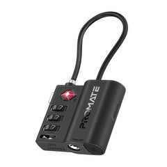 Promate TagLock TSA luggage lock with Apple Find My smart tracking tag - main view