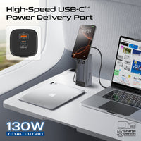 Promate Titan-130RC Power Bank 20000mAh 130W Retractable USB-C Black-Screen