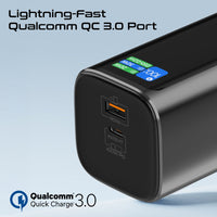Promate Titan-130RC Power Bank 20000mAh 130W Retractable USB-C Black-Stand