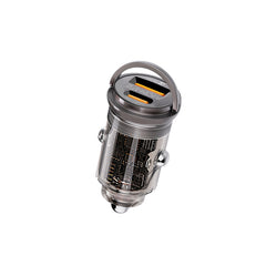 Promate TransDrive-65W شاحن سيارة شفاف مصغر 65 واط - صورة أمامية