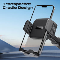 Promate TransHold transparent car cradle - angle view