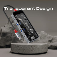 Promate TransHub-Mini tempered glass design detail