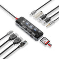 هَب USB-C شفاف 11 في 1 بشحن 100 واط | Promate TransHub-Pro 11-in-1 Transparent USB-C Hub