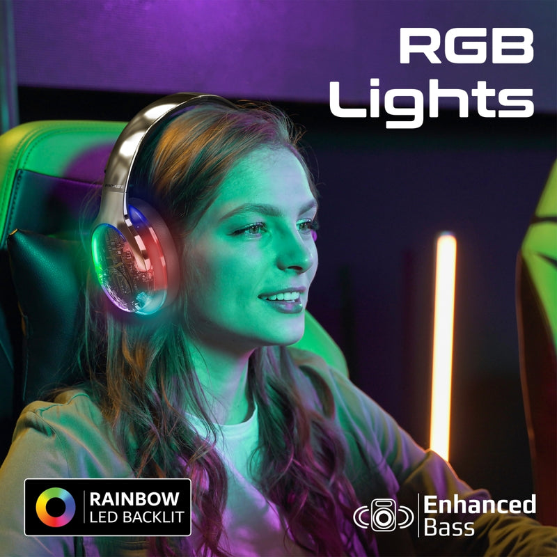 Promate TransTune ANC RGB Wireless Headphones 600mAh GunMetal-Detail