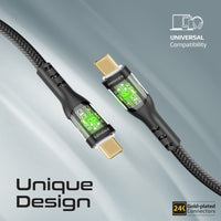 Promate TransLine-CC200 Black cable charging a laptop at 60W Power Delivery
