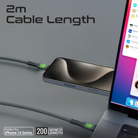 Promate TransLine-CC200 Black nylon braided exterior detail