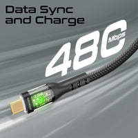 Promate TransLine-CC200 Black 2m USB-C to USB-C cable full length