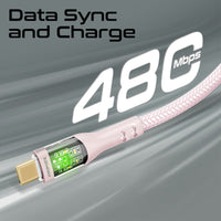 Promate TransLine-CC200 Pink 2m USB-C to USB-C cable full length
