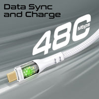 Promate TransLine-CC200 White 2m USB-C to USB-C cable full length