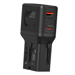 Promate TriPlug-PD35 محول سفر 35 واط Power Delivery بقوابس عالمية - صورة أمامية
