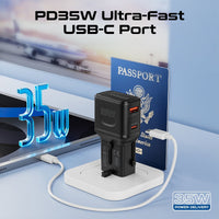 Promate TriPlug-PD35 قوابس قابلة للتبديل US وUK وEU وAU
