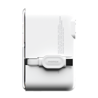 شاحن موماكس World+ Flow  العالمي بـ4 منافذ مع كيبل تايب سي مدمج وبقدرة شحن 35 واط | Momax World+ Flow 35W 4-Port Charger with Built-in USB-C Cable + AC Travel Adapter