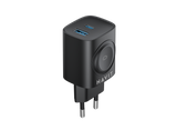 شاحن هافيت UC132EU جداري 3 في 1 بقدرة 22 واط مع شحن ساعة لاسلكي - أسود | Havit UC132EU 22W 3-in-1 Wall Charger with Watch Wireless Charging - Black