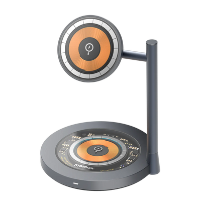 شاحن موماكس Q.MAG Dual 2 اللاسلكي المغناطيسي بقدرة شحن 15 واط | Momax Q.Mag Dual 2 Dual Magnetic Wireless 15W Charging Stand