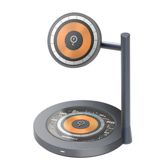 شاحن موماكس Q.MAG Dual 2 اللاسلكي المغناطيسي بقدرة شحن 15 واط | Momax Q.Mag Dual 2 Dual Magnetic Wireless 15W Charging Stand