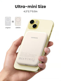 بنك طاقة UGREEN مغناطيسي لاسلكي 5000mAh 15W | UGREEN 5000mAh Mini Magnetic Wireless 15W Power Bank