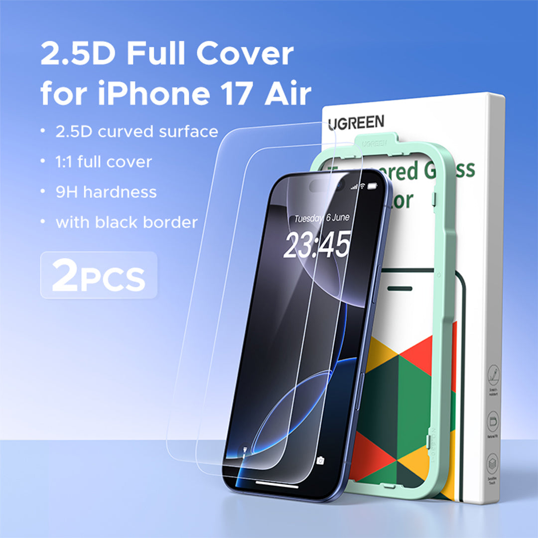 UGREEN Screen Protector for iPhone 17 Air 2-Pack | واقي شاشة يونيجرين لآيفون 17 Air عبوتين