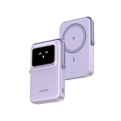 بطارية محمولة مغناطيسية Ugreen 10000mAh لاسلكية - UGREEN Mini Magnetic Wireless Robot 20W Power Bank With Holder