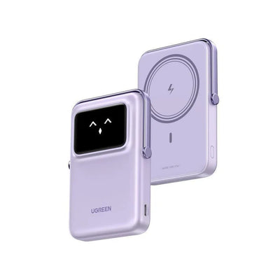 بطارية محمولة مغناطيسية Ugreen 10000mAh لاسلكية - UGREEN Mini Magnetic Wireless Robot 20W Power Bank With Holder