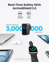Şarjêra Dîwêr a Anker GaN PD 3.1 USB-C GaN ya Pêçayî ya 3-Port bi Hêza Şarjkirinê ya 140W û Kabloya USB-C berbi USB-C - Zîv | Şarjêra Anker GaN 140W, Şarjêra PD 3.1 USB-C GaN ya Pêçayî ya 4-Port, Bi Kabloya CC - Zîv